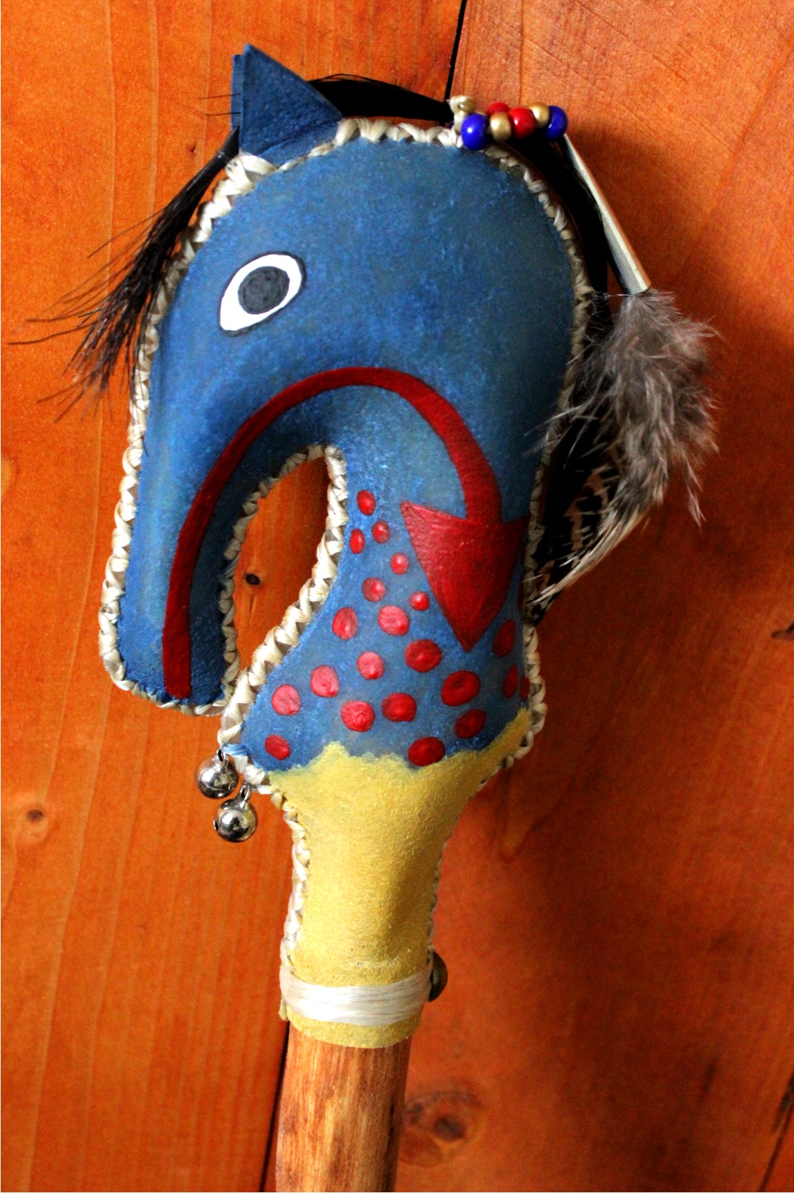 Horse Totem Rattle, Native American - Imagen 3
