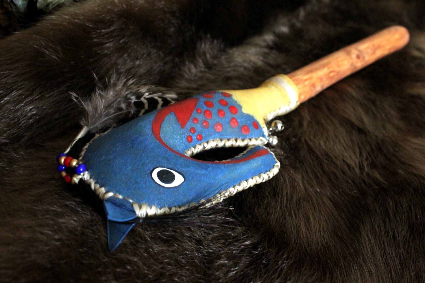 Horse Totem Rattle, Native American - Imagen 2