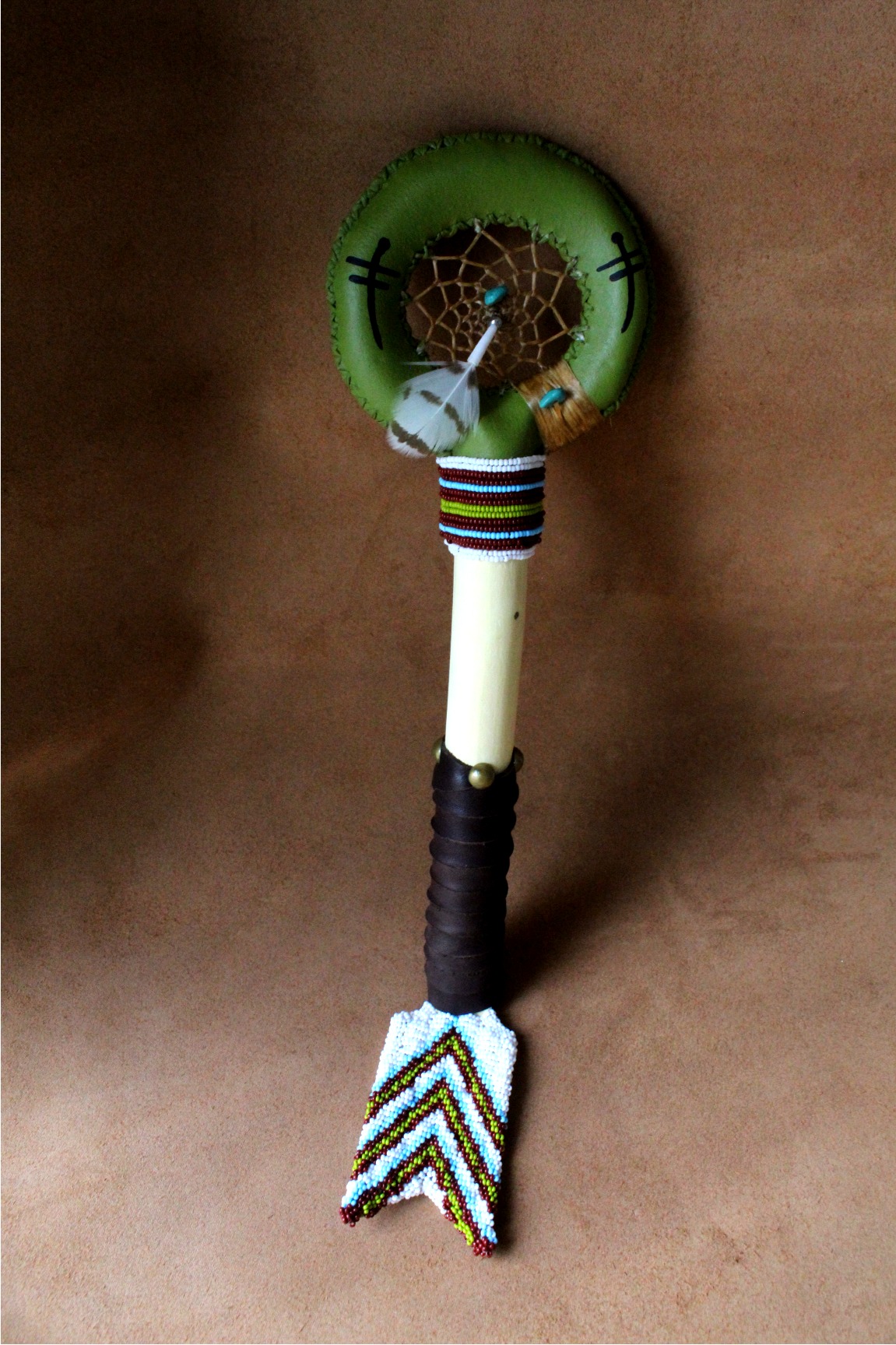 Dreamcatcher Circular Rattle, Native American - Imagen 7