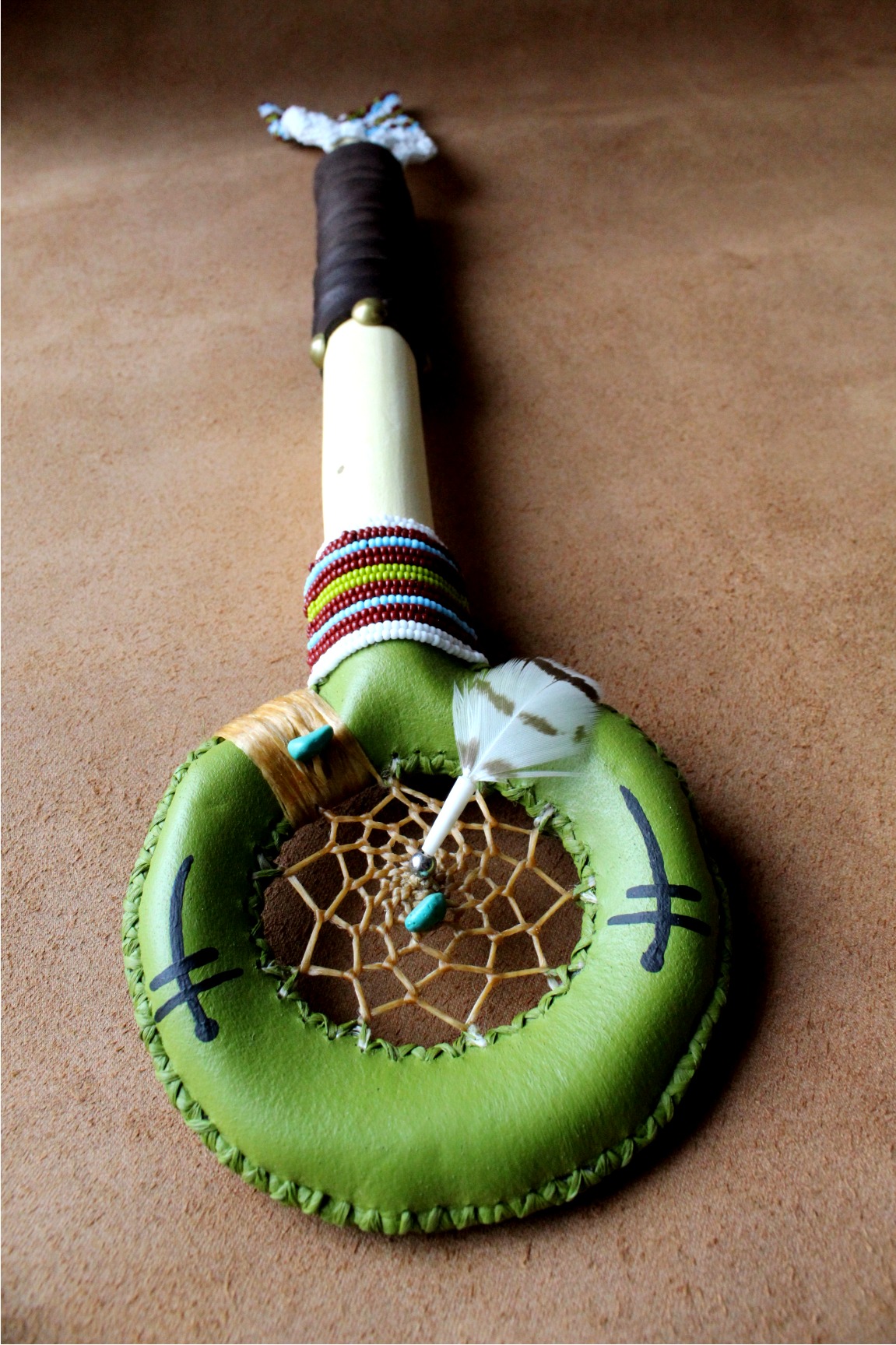 Dreamcatcher Circular Rattle, Native American - Imagen 6