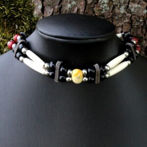 Traditional Lakota Choker, Black Native American