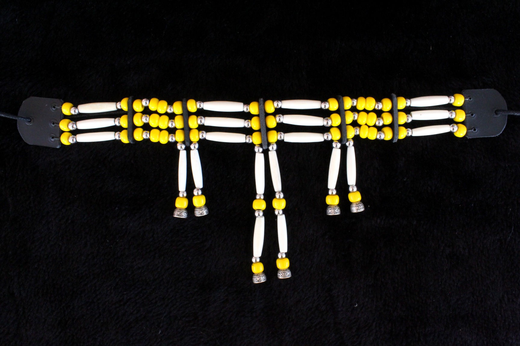 Traditional Lakota Choker, Native American - Yellow - Imagen 5