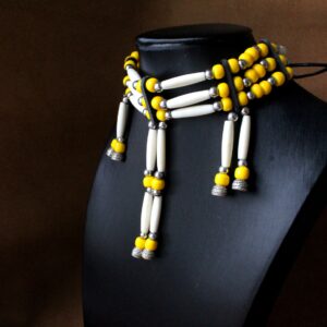 Traditional Lakota Choker, Native American - Yellow