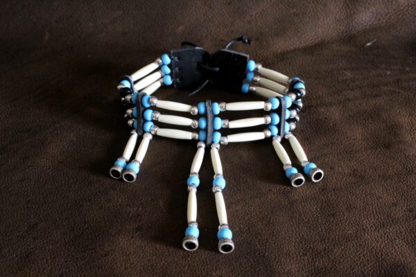 Traditional Lakota Choker, Native American - Blue
