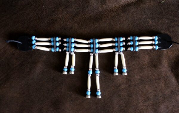 Traditional Lakota Choker, Native American - Blue - Imagen 3