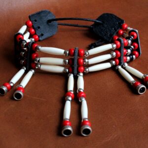 Traditional Lakota Choker, Native American - Red