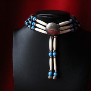 Traditional Lakota Choker, Blue Native American