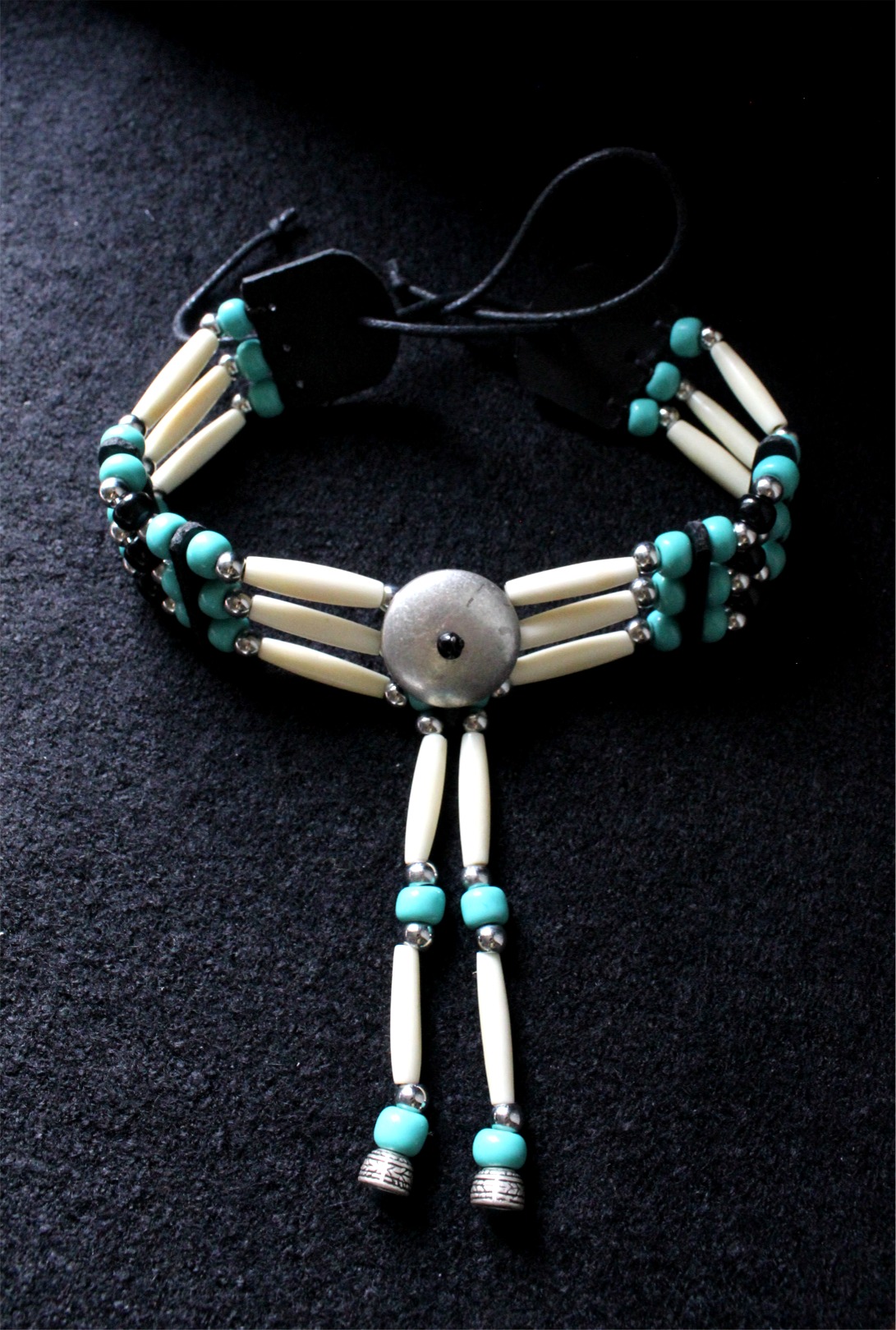 Traditional Lakota Choker, Turquoise Native American - Imagen 7
