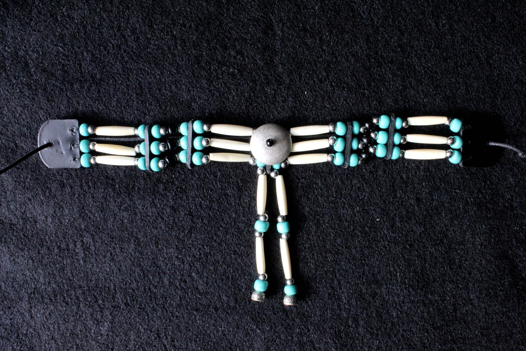 Traditional Lakota Choker, Turquoise Native American - Imagen 6