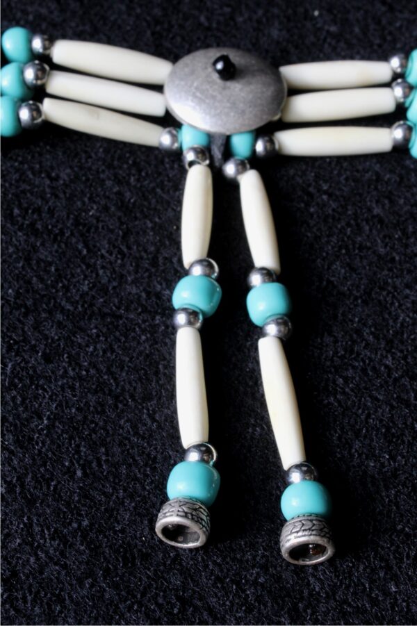 Traditional Lakota Choker, Turquoise Native American - Imagen 5