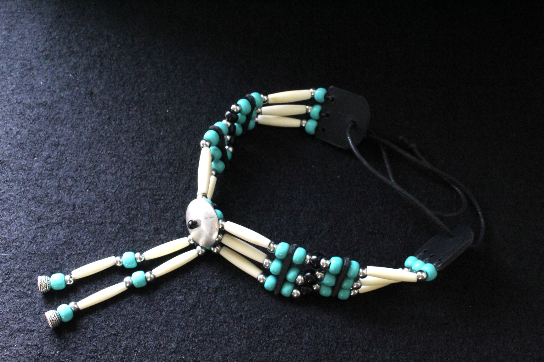 Traditional Lakota Choker, Turquoise Native American - Imagen 4