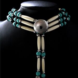 Traditional Lakota Choker, Turquoise Native American