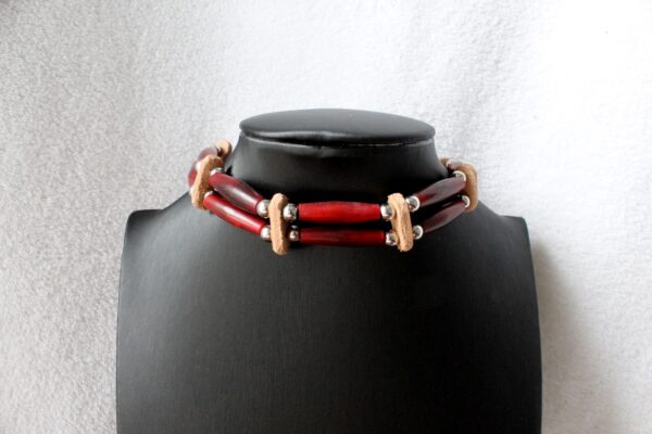 Traditional Lakota Choker, Buffalo Native American - Imagen 4
