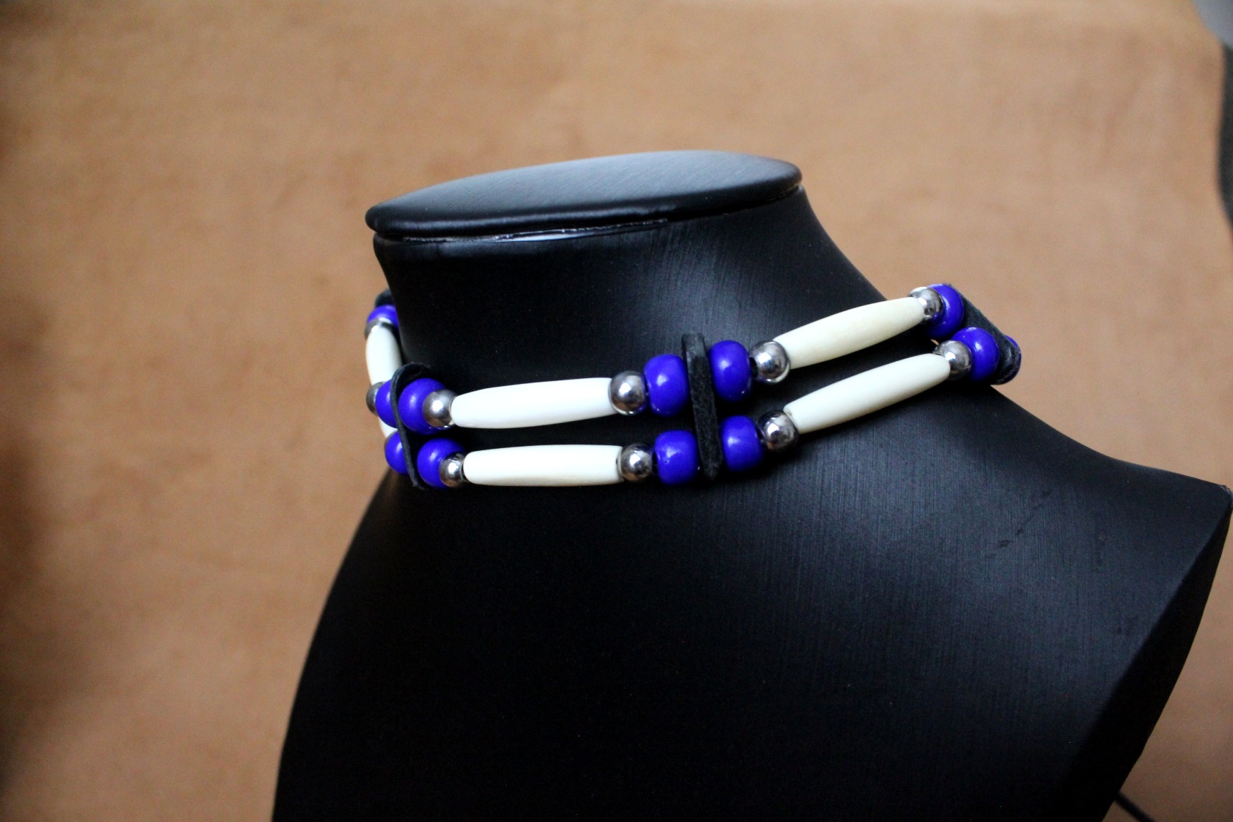 Traditional Lakota Choker, Native American - Navy blue - Imagen 2