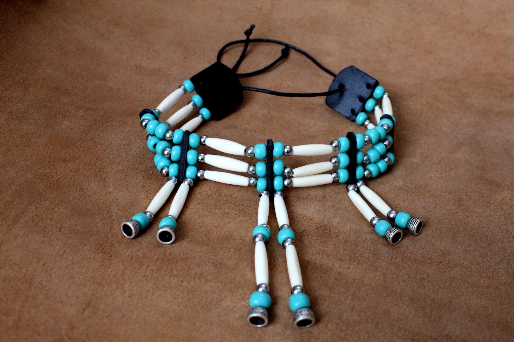 Traditional Lakota Choker, Native American - Turquoise - Imagen 8