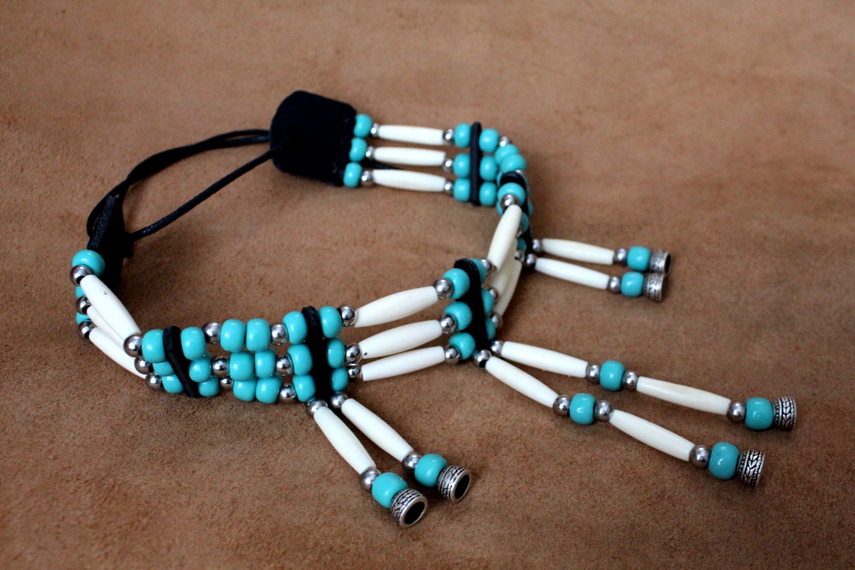 Traditional Lakota Choker, Native American - Turquoise - Imagen 7