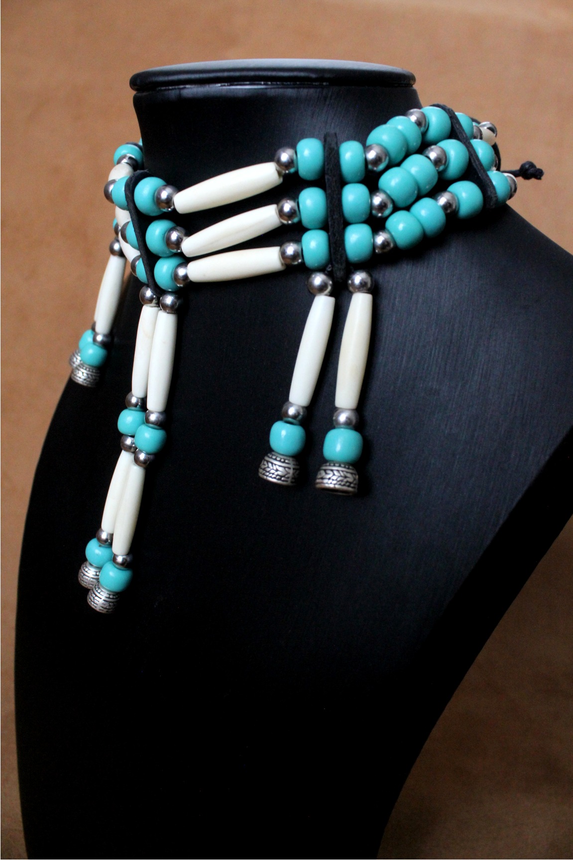 Traditional Lakota Choker, Native American - Turquoise - Imagen 4