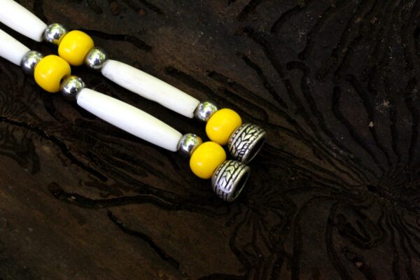 Traditional Lakota Choker, Yellow Native American - Imagen 5