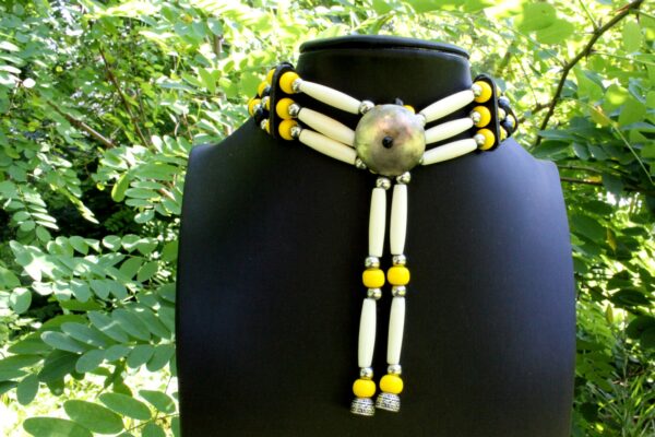 Traditional Lakota Choker, Yellow Native American