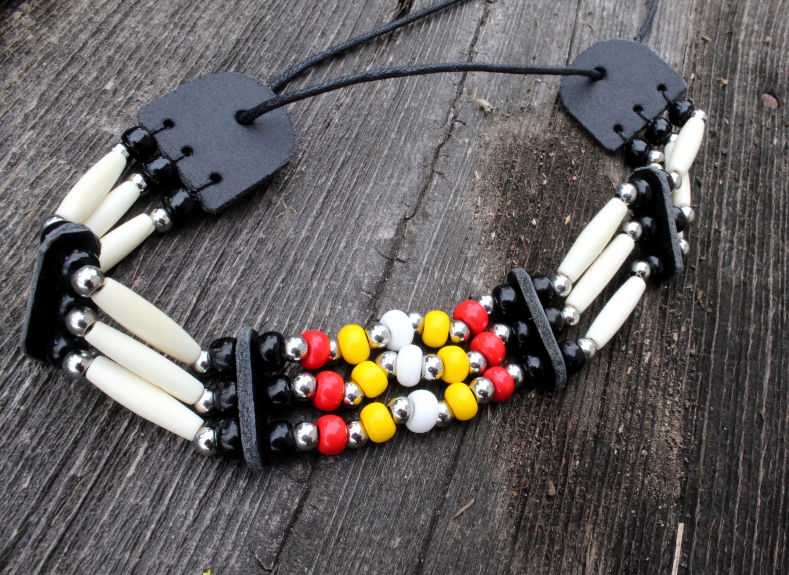 Traditional Lakota Choker 4 Directions Native American - Imagen 3