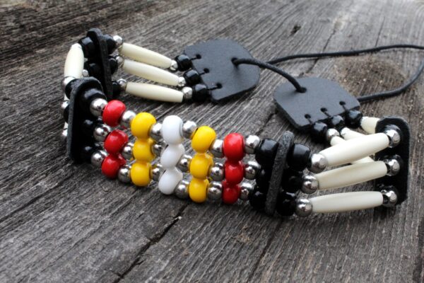 Traditional Lakota Choker 4 Directions Native American - Imagen 2