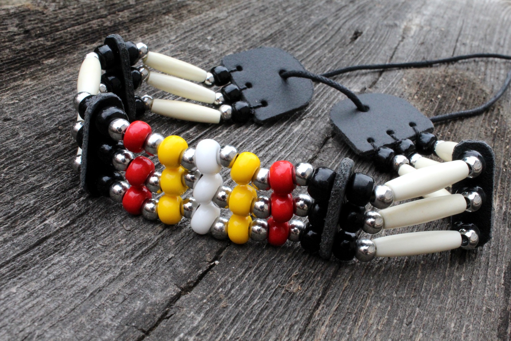 Traditional Lakota Choker 4 Directions Native American - Imagen 2