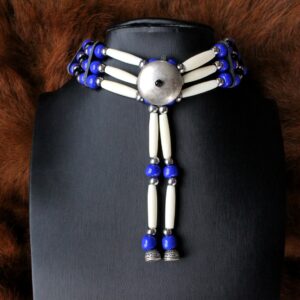 Traditional Lakota Choker, Navy Native American