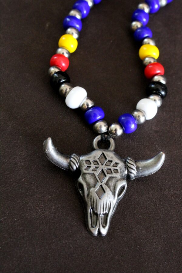 Buffalo Head Necklace, Native American - Imagen 5