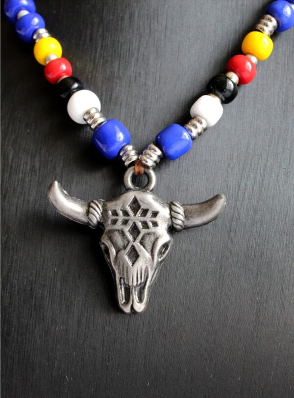 Buffalo Head Necklace, Native American - Imagen 4