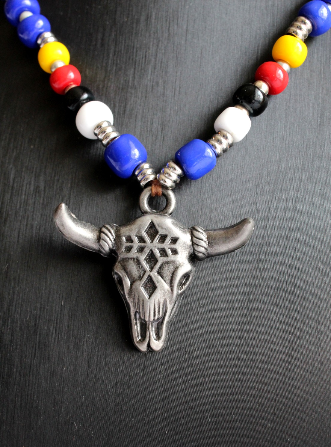 Buffalo Head Necklace, Native American - Imagen 4