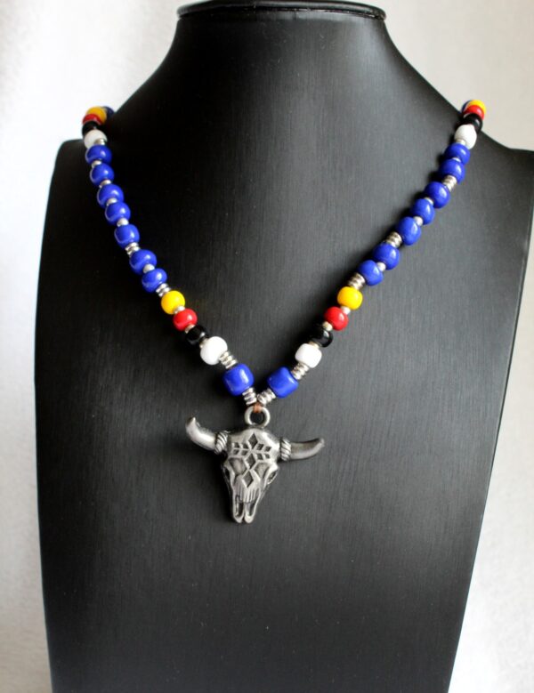 Buffalo Head Necklace, Native American - Imagen 3