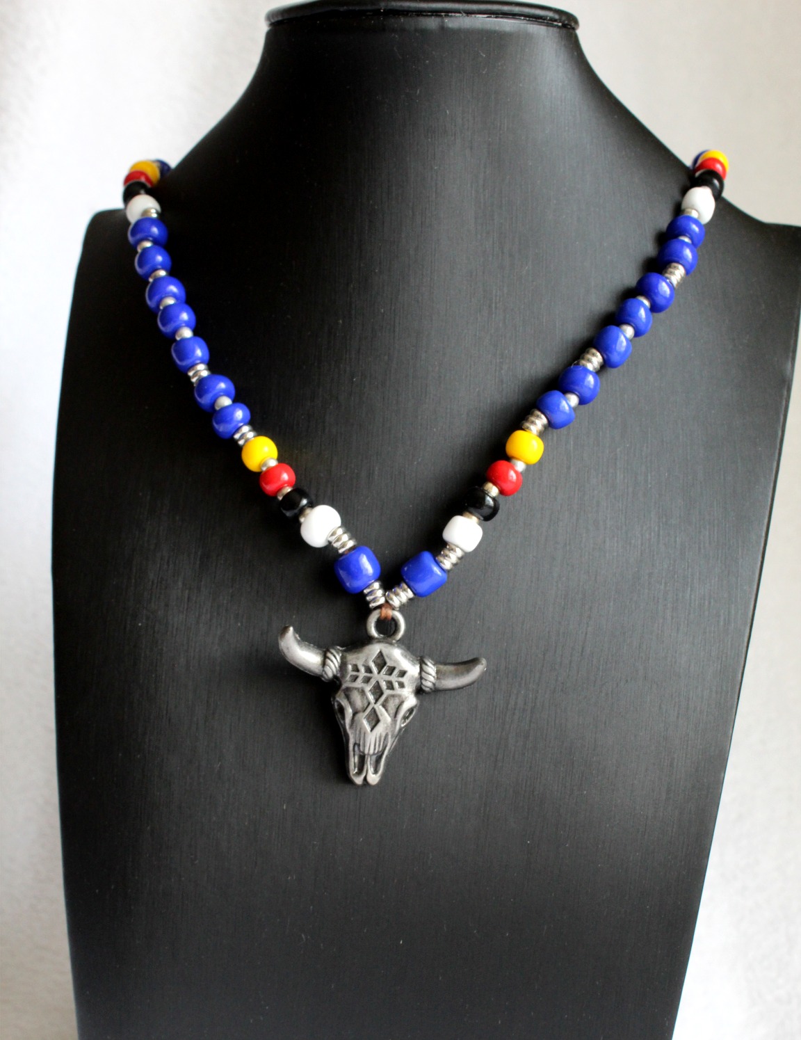 Buffalo Head Necklace, Native American - Imagen 3