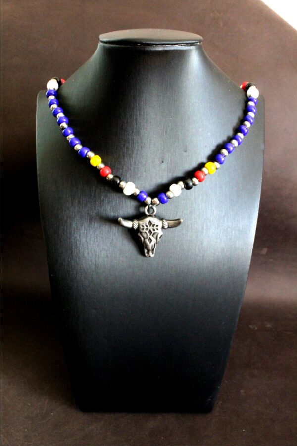 Buffalo Head Necklace, Native American - Imagen 2
