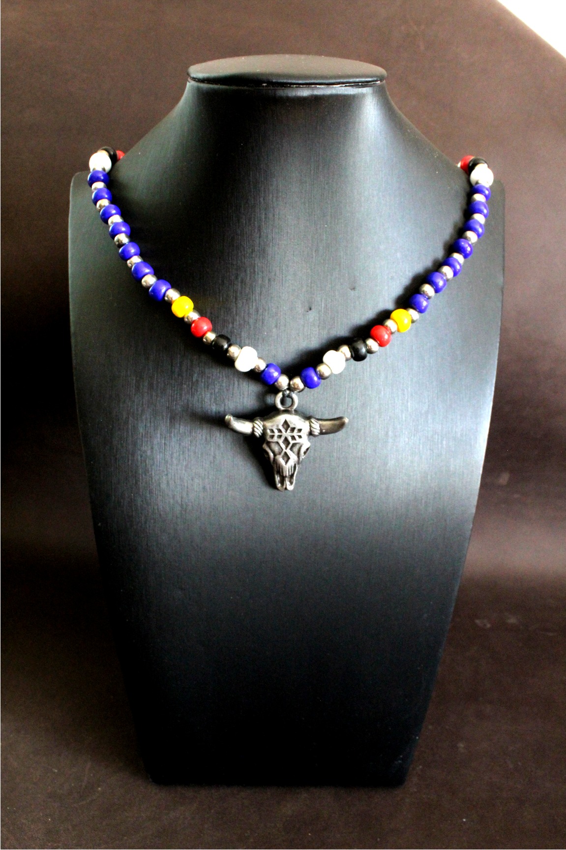 Buffalo Head Necklace, Native American - Imagen 2