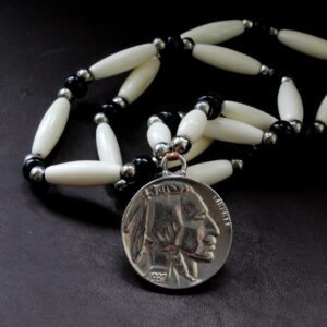 Liberty Coin Necklace, Chief Iron Tail Native American