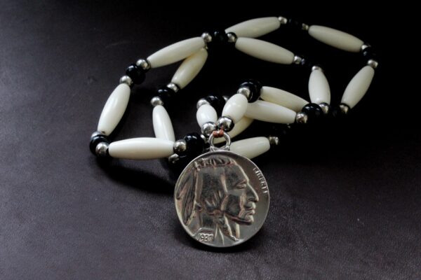 Liberty Coin Necklace, Chief Iron Tail Native American