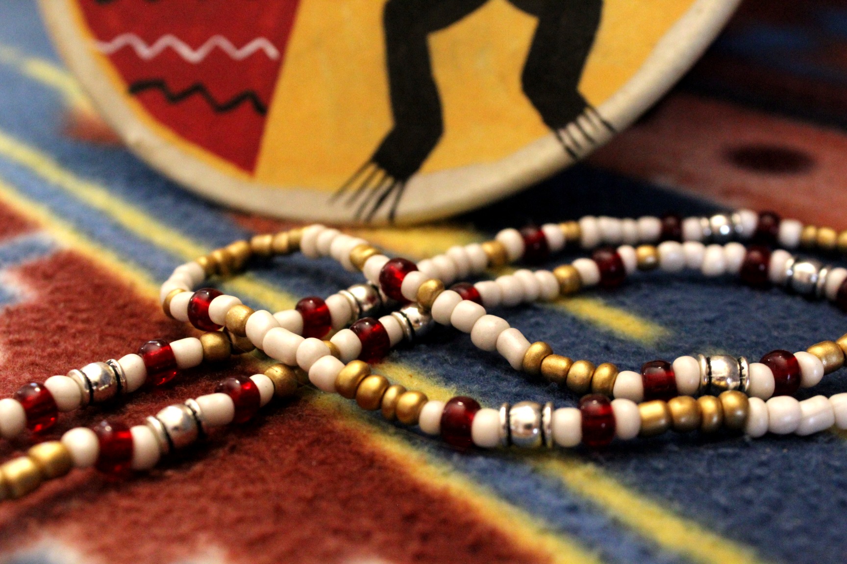 Metal Feather Necklace, Native American Bear - Imagen 5