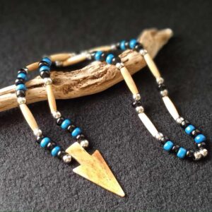 Bone Arrowhead Necklace, Native American