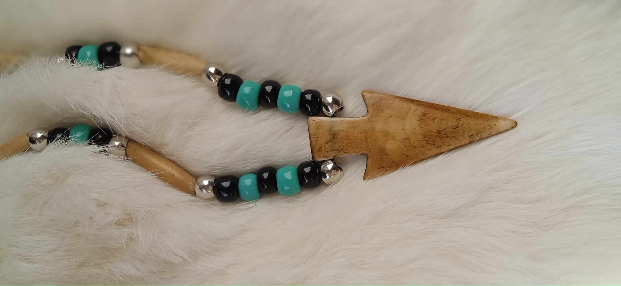 Bone Arrowhead Necklace, Native American - Imagen 6