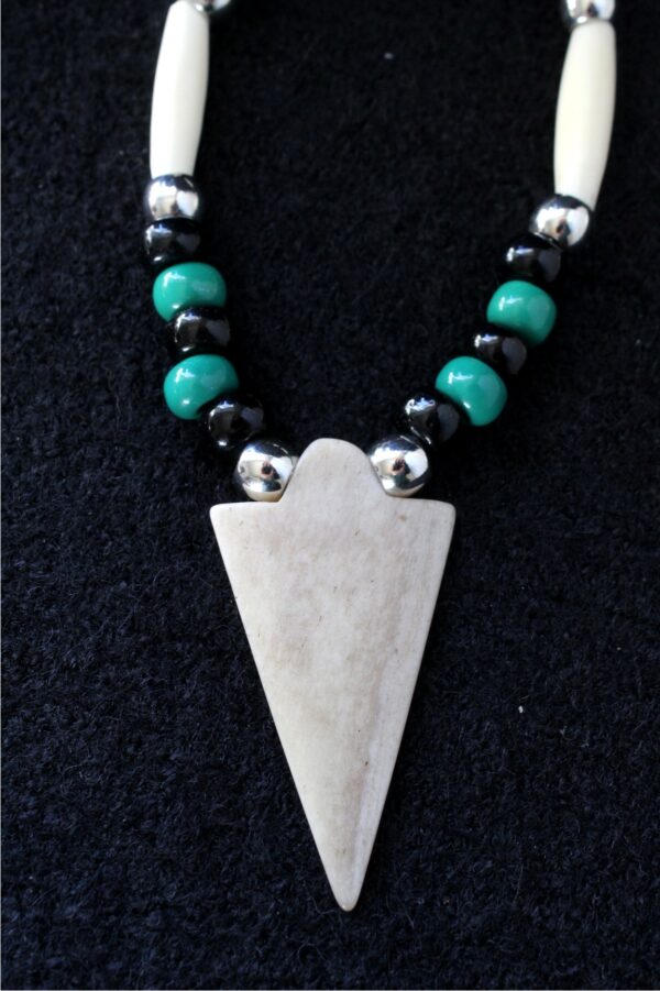 Bone Arrowhead Necklace, Native American - Imagen 6