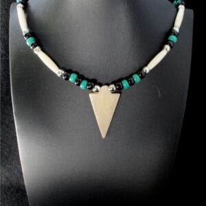 Bone Arrowhead Necklace, Native American