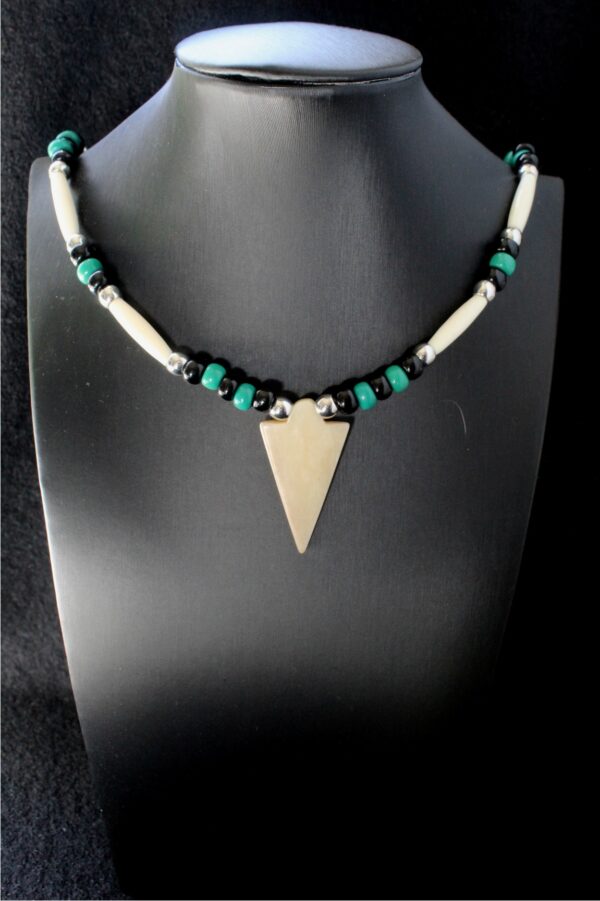 Bone Arrowhead Necklace, Native American
