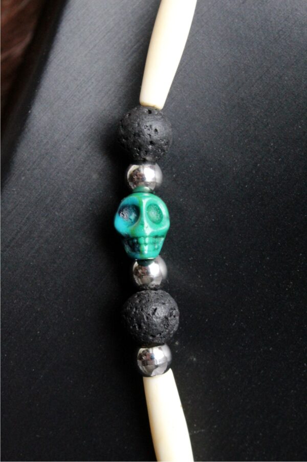 Green Agate Necklace, Native American Style - Imagen 4