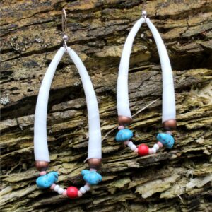 Dentallium Earrings, Native American