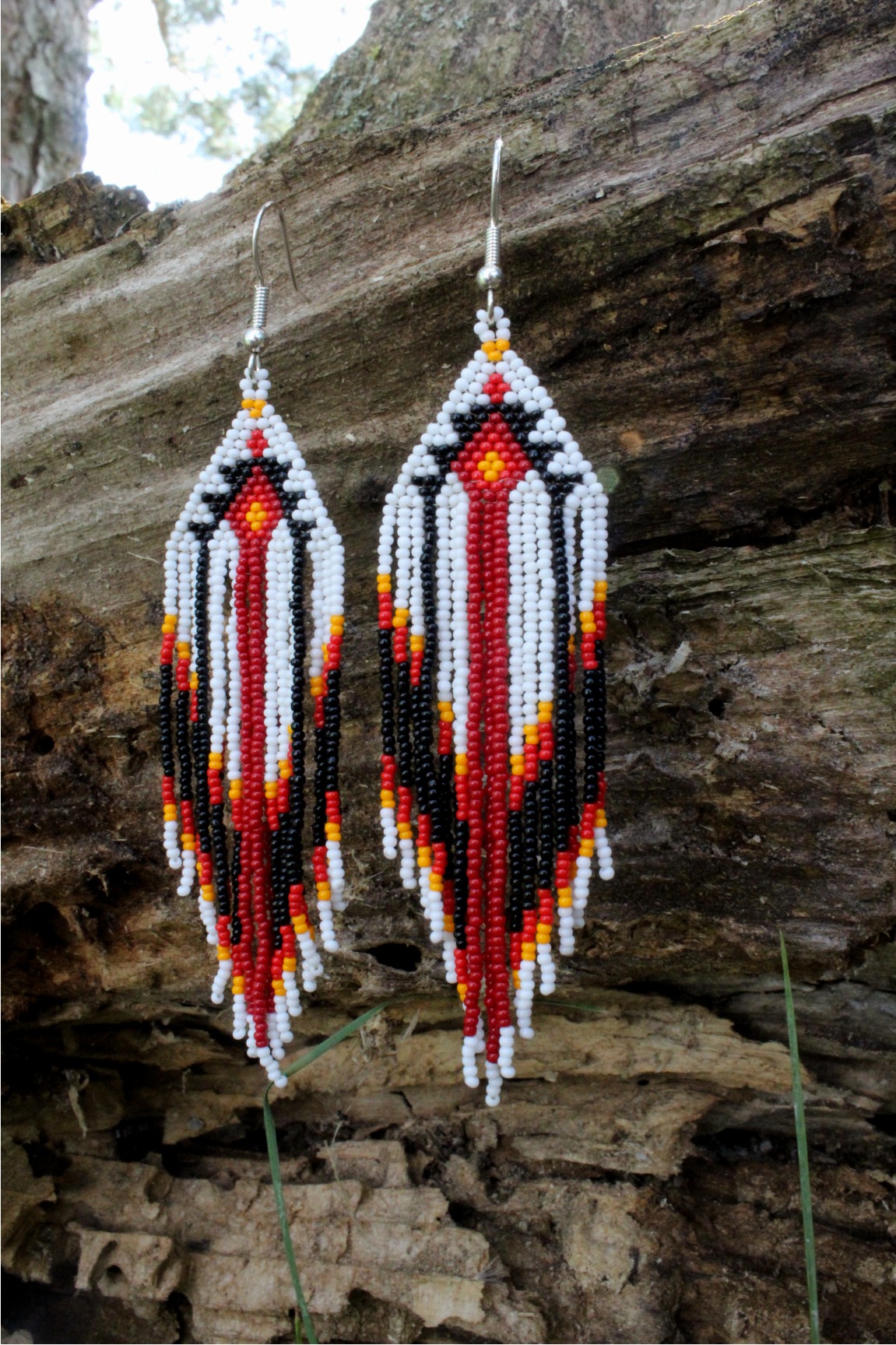 Ojibwa Style Earrings, Native American