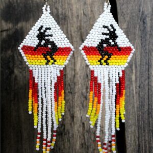 kokopelli Beadwork Earrings
