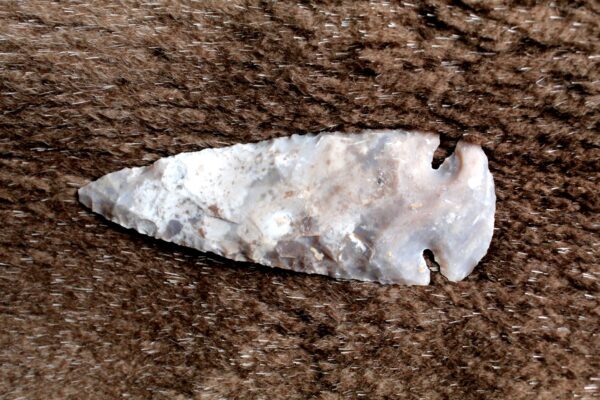 Flint Striped Stone Arrowhead, Native American