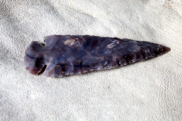 Flint Striped Arrowhead, Native American - Imagen 5