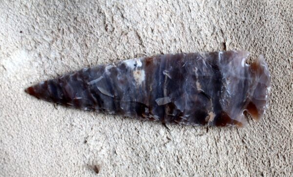 Flint Striped Arrowhead, Native American - Imagen 3
