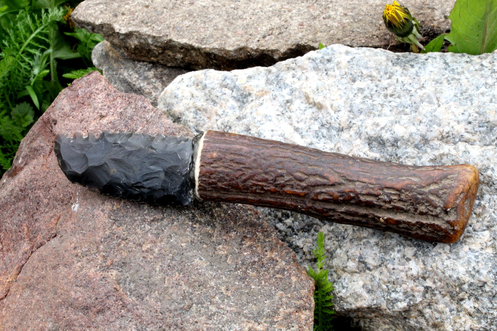 Flint and Deer Antler Knife